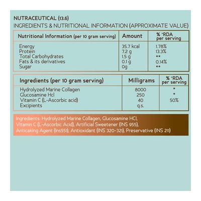 INJA Fit Collagen Powder - Coffee Flavour 250 gm - Hair & Skin