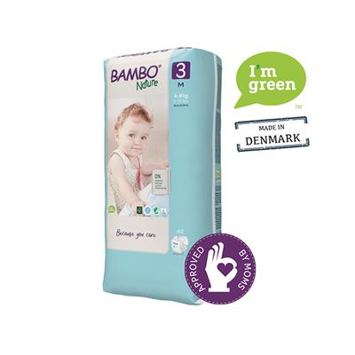 Bambo Nature Tape Diapers with Wetness Indicator - Medium (3) 52's - Diapers & Wipes