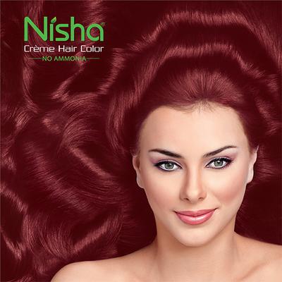Nisha Creme Hair Color - 3.16 Burgundy 60 gm - Crème