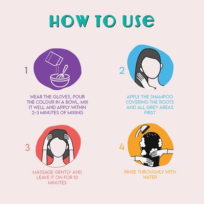 FURR By Pee Safe Instant Hair Colour Shampoo With Natural Noni and Olive Active Omega + (Natural Black) (Pack of 5) 1's - Shampoos