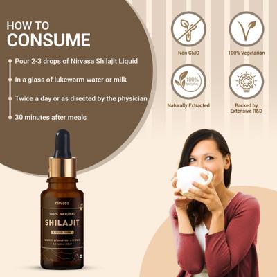 Nirvasa Shilajit Liquid (Pack of 2 x 30 ml) 1's - Sexual Care