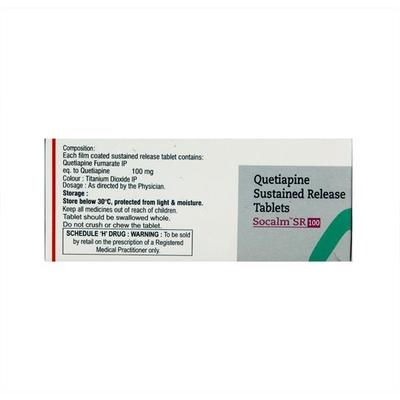 Socalm SR 100mg Tablet 10'S - Schizophrenia-Aps