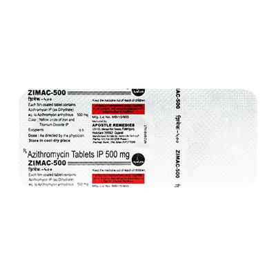 ZIMAC 500 Tablet 3's - Bacterial Infections-Mac
