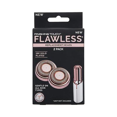 Flawless Finishing Touch 18k Gold Plated Replacement Heads (Pack of 2) - Hair Removal Accessories