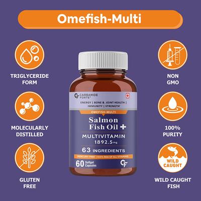 CF Omefish-Multi Salmon Fish Oil+ Softgel Capsule 60's - Omega Fish Oil Fatty Acids