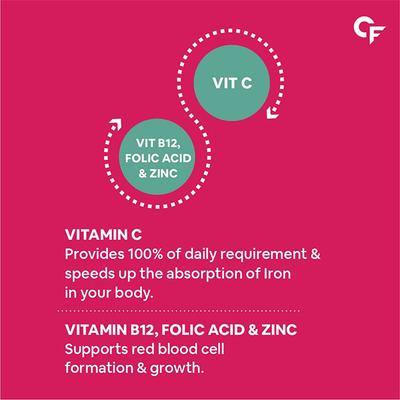 CF Iron + Vitamin C Veg Tablet 100's - Calcium And Minerals