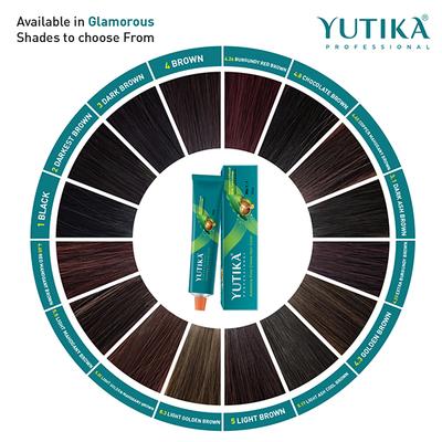 Yutika Creme Hair Color - 4.65 Red Mahogany Brown 100 gm - Crème