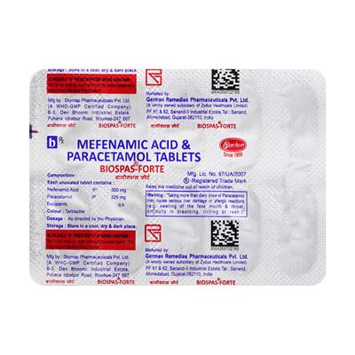 Biospas Forte Tablet 10'S - Pain relief-Nsa