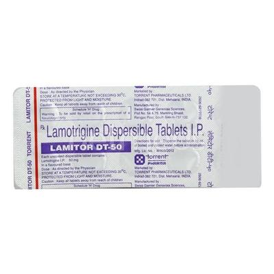 Lamitor DT 50mg Tablet 10'S - Epilepsy/Convulsion-Ant