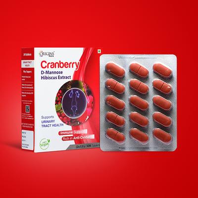 Origins Nutra Cranberry Extract Tablet (Pack of 2 x 15's) - Herbal Dietary Supplement