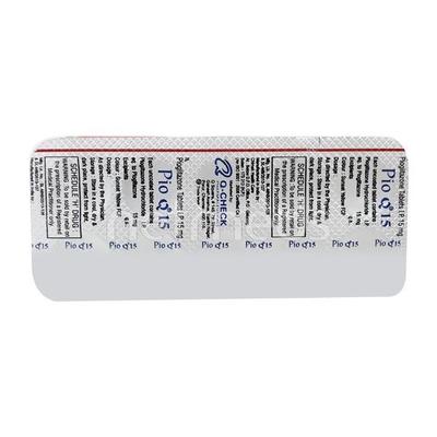PIO Q 15mg Tablet 10'S - Diabetes-Ant