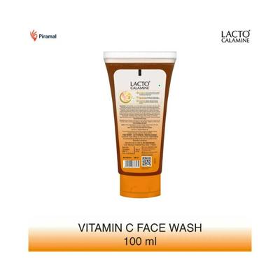 Lacto Calamine Vitamin C Face Wash with Aloe Vera & Niacinamide for Bright and Glowing Skin 100ml 3's - Face Wash & Cleansers