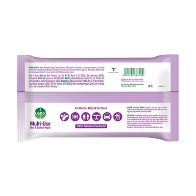 Dettol Multi-Use Skin & Surface Wipes - Floral 80's - Facial Wipes & Tissues