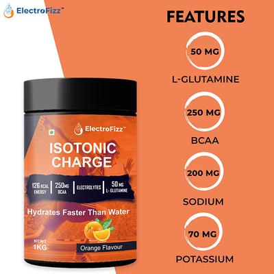 ElectroFizz Isotonic Charge Energy Drink Powder - Orange 1 kg - Energy Drinks