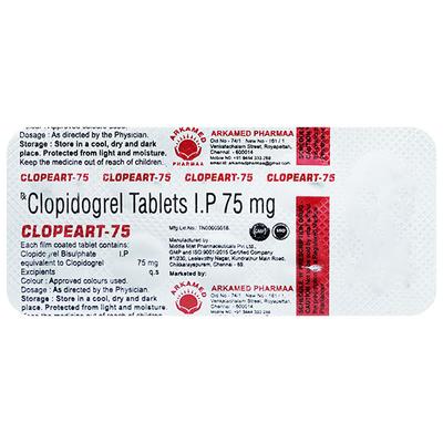 CLOPEART 75 Tablet 10's - Blood Clot-Ant