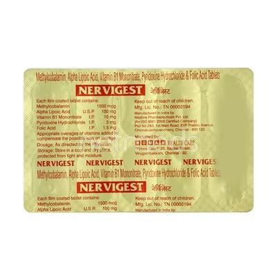 Nervigest Tablet 10'S - Supplements-Vam