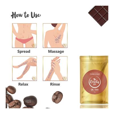 The Beauty Co. De-Tan Face & Body Scrub - Coffee (Pouch) 100 gm - Face Scrubs