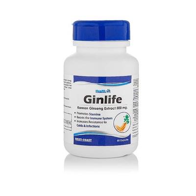 HealthVit Ginlife Ginseng Extract 500 mg Capsules 60's - Vitamin C