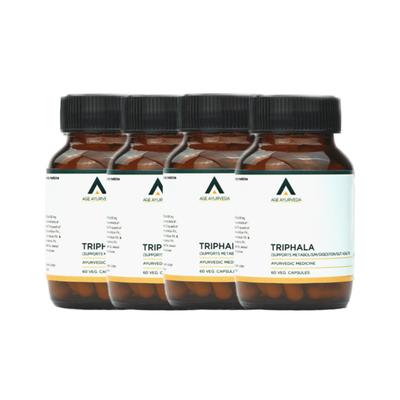 Age Ayurveda Triphala Veg. Capsule (Pack of 4 x 60's) - Pure Herbs