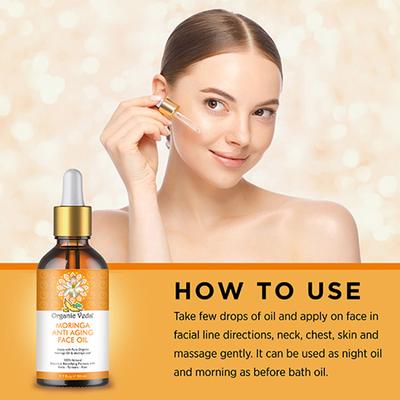 Organic Veda Moringa Anti Aging Face Oil 100 ml - Personal Care (Ayush)
