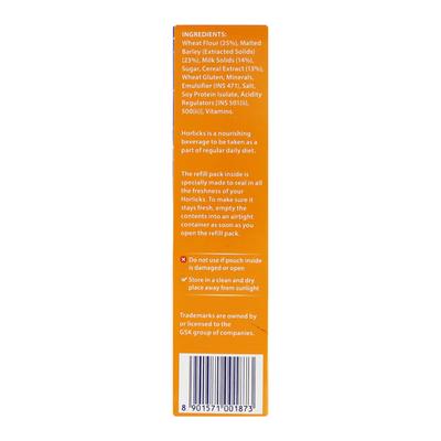 Horlicks Health Drink Powder Classic Malt 200 gm (Refill Pack) - Kids Nutrition