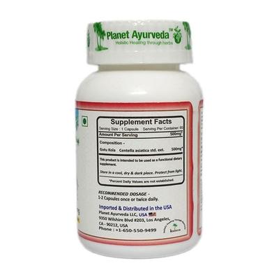 Planet Ayurveda Gotu Kola Capsules 60's - Speciality Medicines
