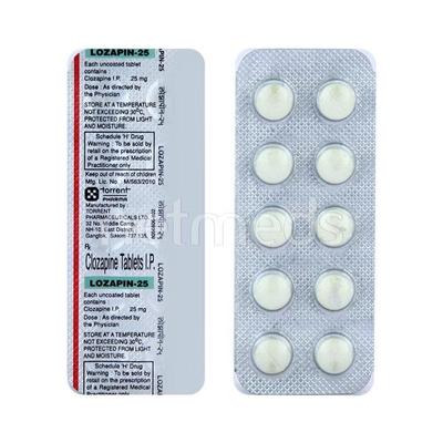 Lozapin 25mg Tablet 10'S - Schizophrenia-Aps