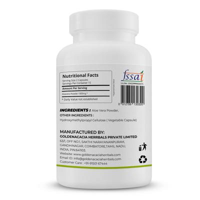 Goldenacacia Herrbals Aloevera 500 mg Capsule 30's - Pure Herbs