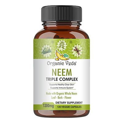 Organic Veda Neem 1000 mg Veg Capsule 120's - Pure Herbs