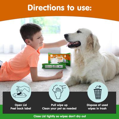 Amorite Pet Wipes For Dogs & Cats (Pack Of 6 X 80S) 1's - Pet accessories