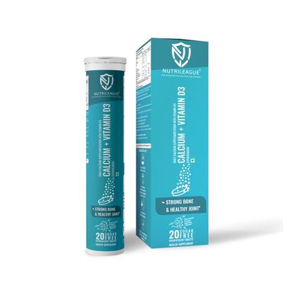 Nutrileague Calcium + Vitamin D3 Effervescent Tablet 20's - Multi-Vitamins