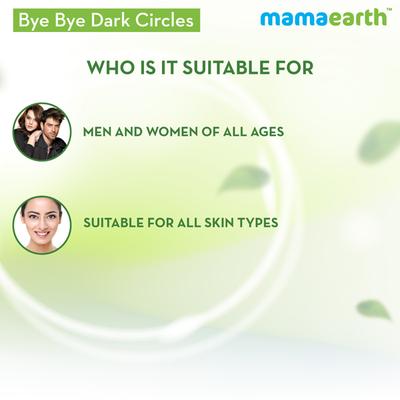 Mamaearth Bye Bye Dark Circles Eye Cream - Cucumber & Peptides 20 gm - Under Eye Creams & Serums