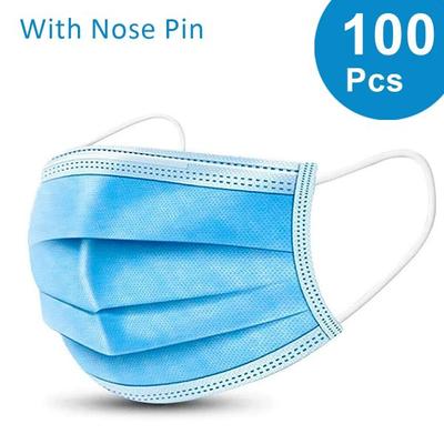 3 Ply Face Mask with Nosepin 1's - Face Mask