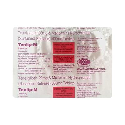Tenlip M 500/20mg Tablet 10'S - Diabetes-Ant