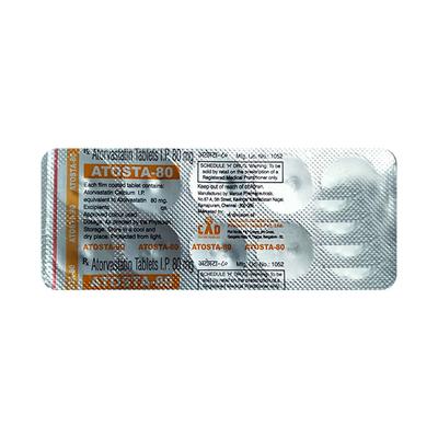 ATOSTA 80 Tablet 10's - High Cholesterol-Dys