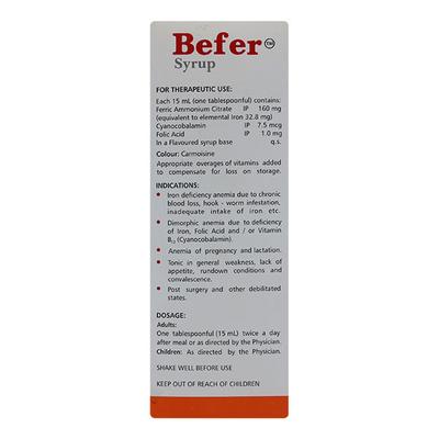 Befer Syrup 200ml - Supplements-Vam