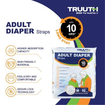 Truuth Adult Pull Up Diaper Pants (M) 10's - Adult Diapers & Pads