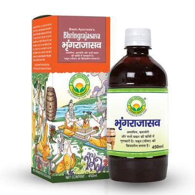 Basic Ayurveda Bhringrajasava Liquid 450 ml - Speciality Medicines
