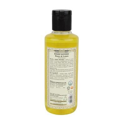 Khadi Natural Hair Cleanser - Honey & Lemon 210 ml - Shampoos