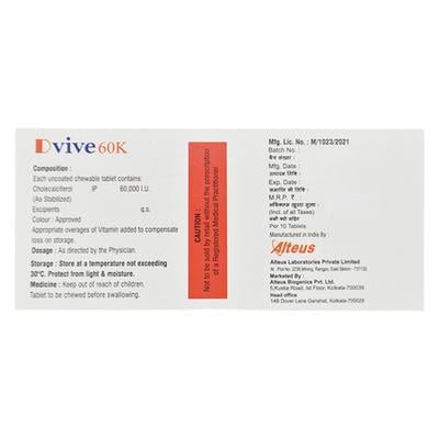 Dvive 60K Tablet 10's - Supplements-Vit