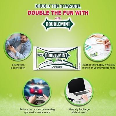 Doublemint Mints - Spearmint (Pack of 15 x 4.8 gm) - Nutritional Bars