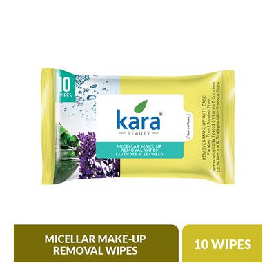 Kara Beauty Micellar Make Up Removal Wipes - Lavender & Seaweed 10's - Make Up Removers