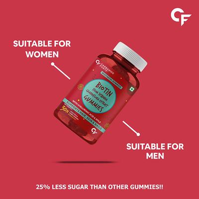 CF Biotin 10000mcg Gummies - Strawberry & Orange Flavour 30's - Hair & Skin