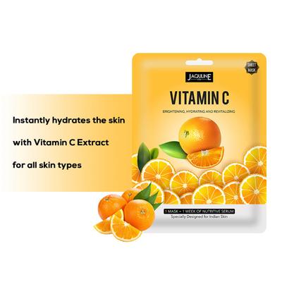 Jaquline USA Vitamin-C Sheet Mask 25 gm - Sheet Masks