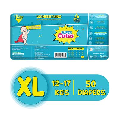 Super Cute's WonderThinz Pull-up Diaper - (XL) (12 - 17 kg) (Pack of 2 x 25's) - Diapers & Wipes