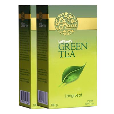 LaPlant Green Tea Long Leaf (Pack of 2 x 100 gm) - Teas