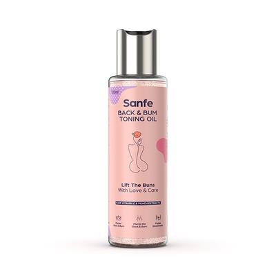 Sanfe Back & Bum Toning Oil - Pure Vitamin C & Peach Extracts 100 ml - Lotions & Creams