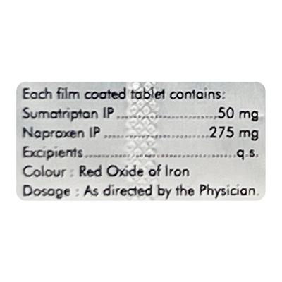 NAPROMAC S 50/275 Tablet 10's - Migraine