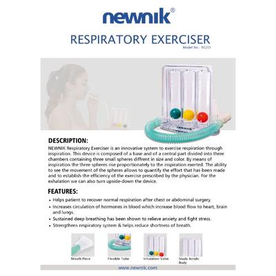 Newnik Lungs And Respiratory Exerciser (RE201) - Respiratory Care Devices
