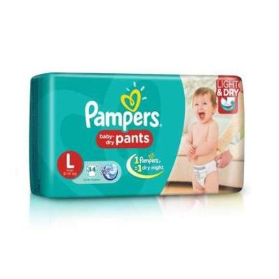 Pampers Baby-Dry Pants (L) 32's - Diapers & Wipes